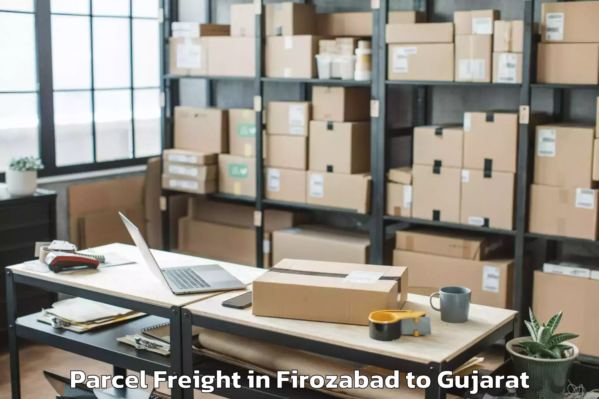 Reliable Firozabad to Delvada Parcel Freight